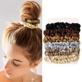 thumbnail image 3 of vnanda Headwear Hair Ties 12pcs/set Stain Hair Circle Stylish Elastic Trendy Creative Smooth Delicate Headwear Hair Accessories High Quality Fabric Hair Ties, 3 of 8