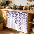 thumbnail image 6 of Purple Ombre Botanical Cabinet Curtain 35"Wx35"L,Dustproof Under Sink Skirt W/ Self Adhesive Tape,Watercolor Country Pastoral Leaf Cabinet Curtain Cover for Kitchen Sink,Bathroom Vanity,Laundry Room, 6 of 9