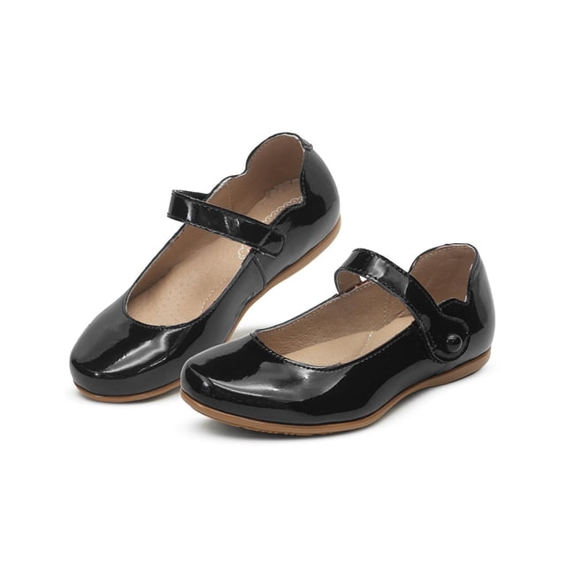 Zapato Escolar Karsten® Charol Negro Formal Velcro Niña 21.5