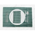 thumbnail image 1 of S4Sassy Green Geometric Check Printed Dining Room Reversible Tablemats With Napkins set, 1 of 3