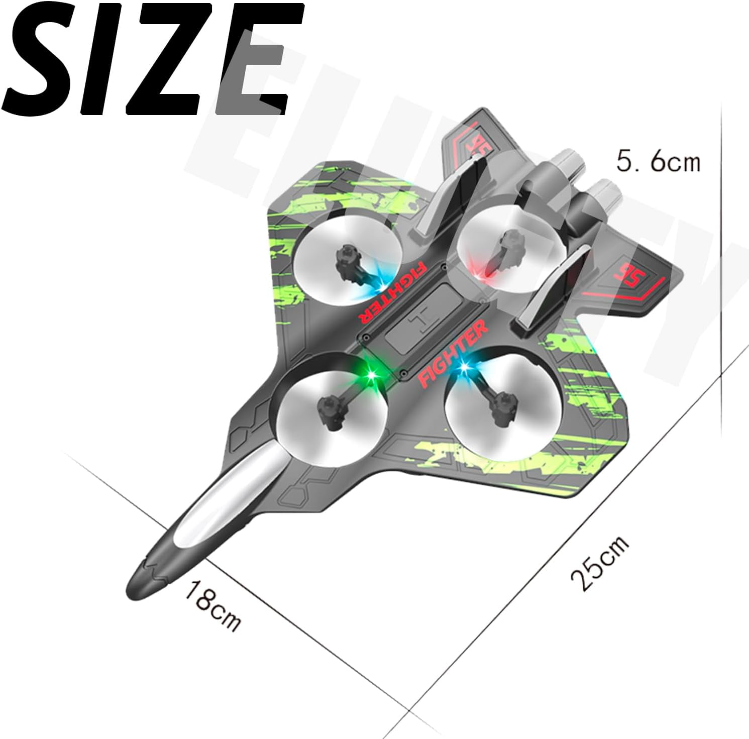 2025 New Christmas Remote Control Helicopter, Morereinforce Official - Morere Inforce Remote Control Airplane Fighter, Remote Control Fighter Jet Model Toy with LED Lights (Gravity Remote,Blue)