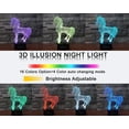 thumbnail image 3 of Unicorn (D) 3D Illusion Night Light Toys,16 Colors Change Smart Touch & Remote Control,Home Decor LED Bedside Table Desk Lamp,Christmas Birthday, 3 of 5