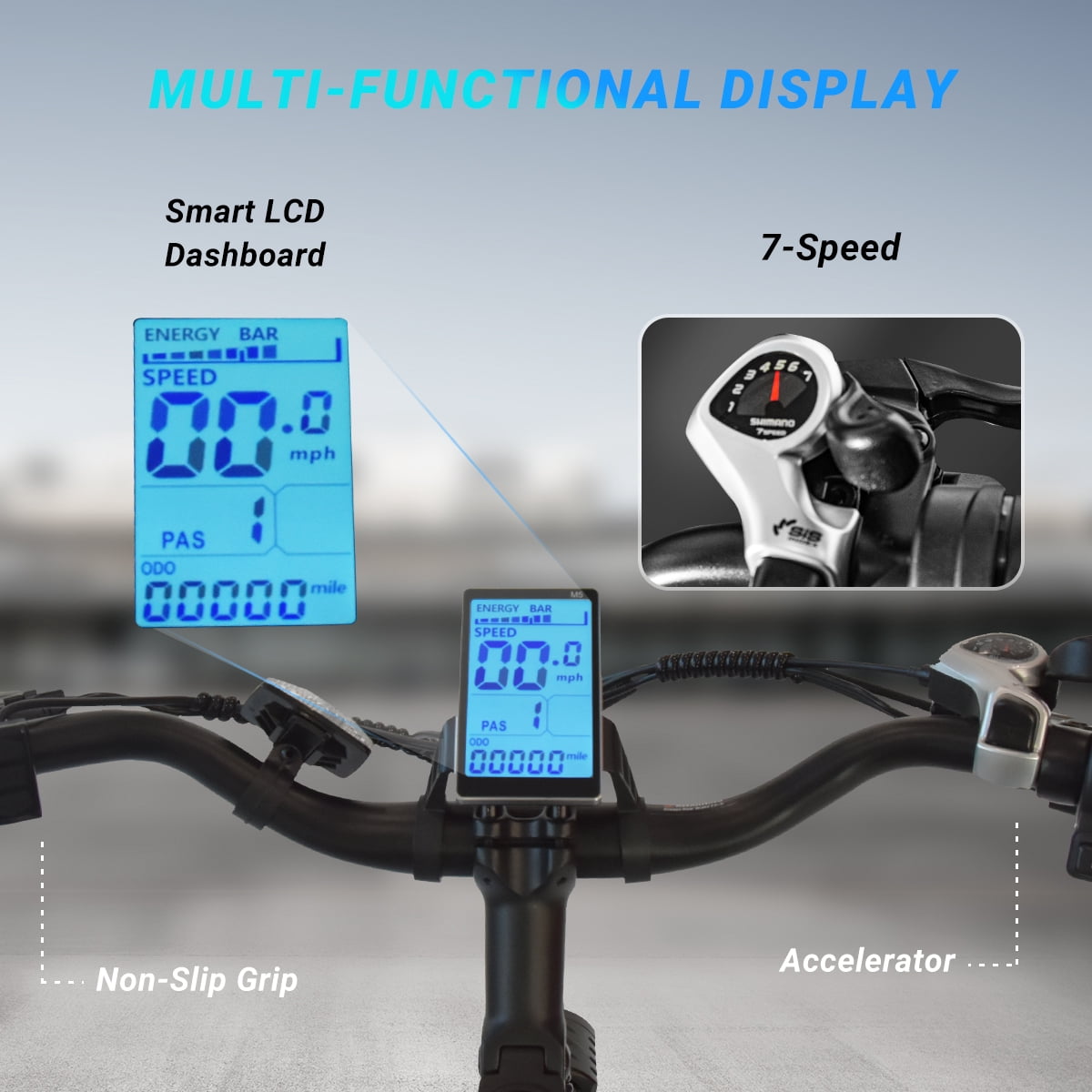 DYU Electric Bike for Adults,26" Ebike,1000W Peak Power Motor,48V 10.4Ah Removable Battery,20MPH,45 Miles Max,7-Speed Electric Bicycle,UL 2849