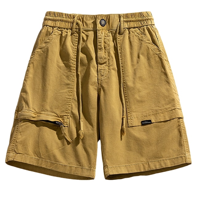 FAIWAD Shorts Cargo pour Hommes Taille Élastique Cordon de Serrage Shorts Confortables Amples Golf Randonnée Été
