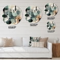 thumbnail image 4 of Designart "Green and Black Minimalism Depths Unveiled II" Minimalism Metal Round Art Living Room, 4 of 5