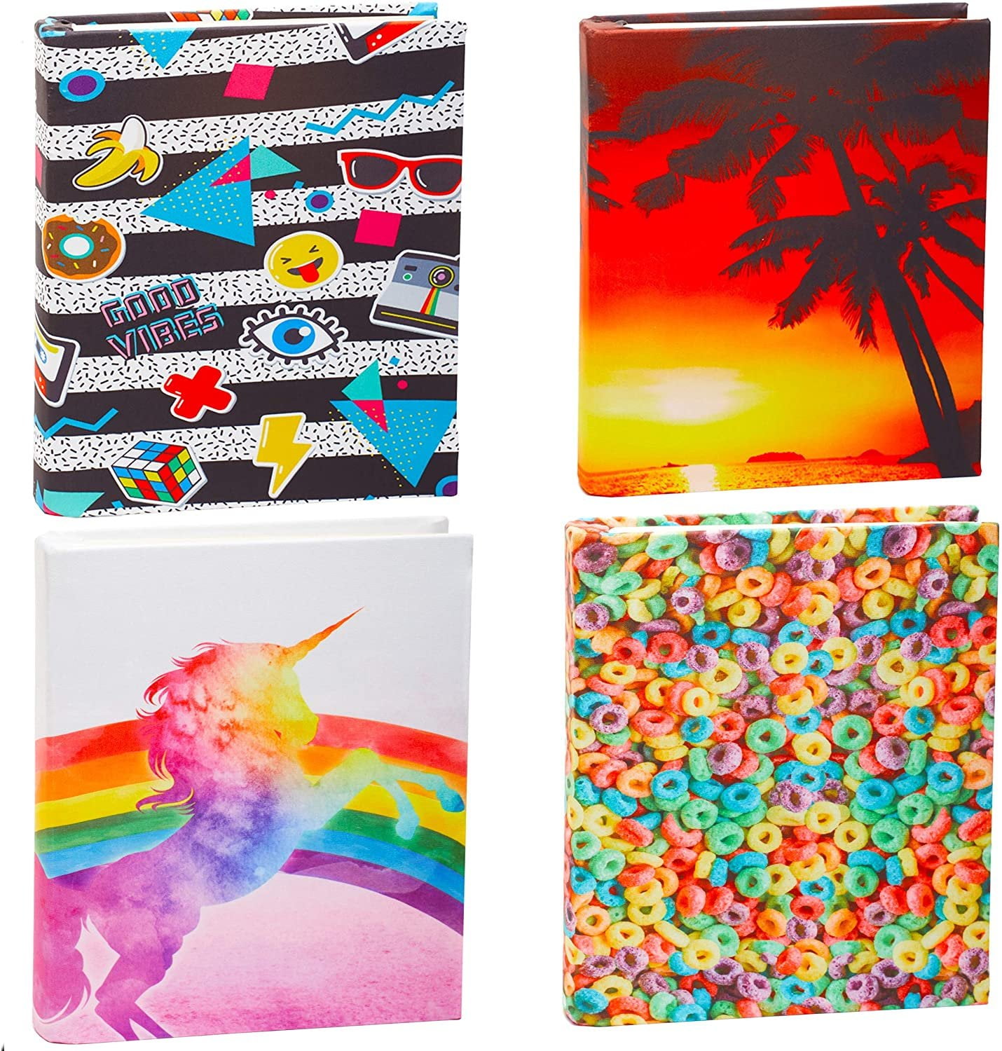 Stretchable Book Cover Design 4 Packs. Fits Most Hardcover