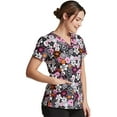 thumbnail image 4 of Dickies EDS Medical Scrubs Top for Women V-Neck DK709, XS, Boho Botanicals, 4 of 5
