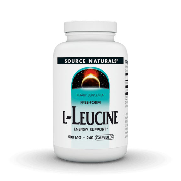 Source Naturals Free-Form L-Leucine, Enegry Support 500 mg - 240 Capsules