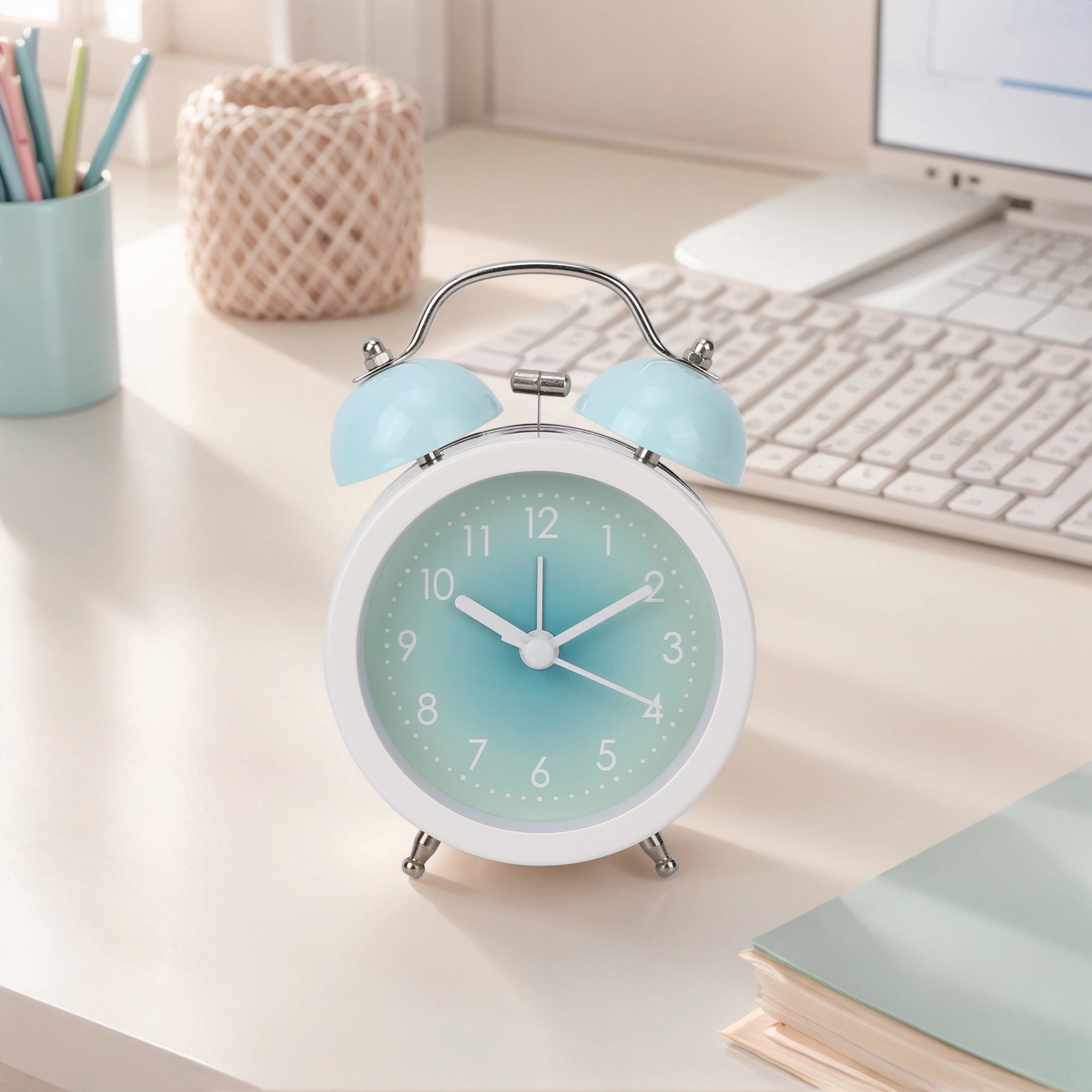 Unique Bargains Gradient Colorful Design Loud Clear Alarm Lake Green 3.3"L x 2.0"W x 5.1"H