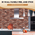 thumbnail image 4 of 3D Wall Panels Peel and Stick 3D Brick Wallpaper,Interior Wall Decoration,PVC Wall Panels for Living Room, Bedroom,10pcs, 4 of 9