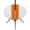 Burnt Orange, variant on Round Outdoor Tablecloth with Umbrella Hole and Zipper, Orange Solid Color Texture Fitted Table Cover with Elastic Edge for 45-54 Inch, Simple Orange Stripes Waterproof Patio Tablecoths for Picnic