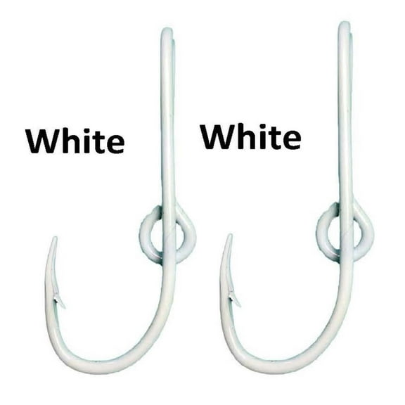 Eagle Claw Hat Fish Hook Set of Two White Hat Fish Hooks pins for Cap