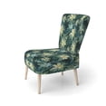 thumbnail image 3 of Designart "Tropical Ghost Camo I" Green Abstract Upholstered Accent Chair - Modern Arm Chair For Bedroom, 3 of 5