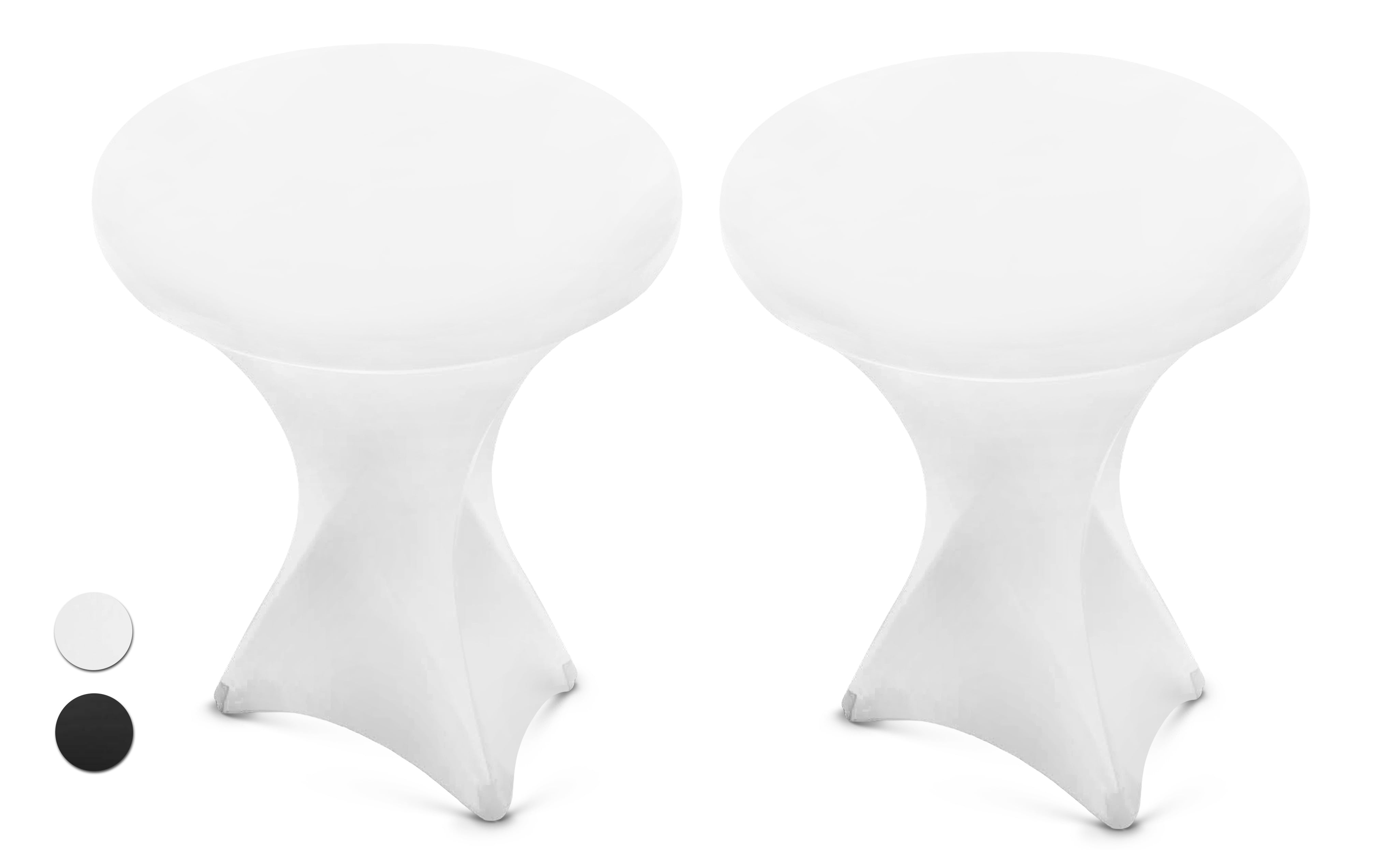 maybe Cable car Postman Event Linens 2-Pack White Spandex Cocktail Table Cover - Fitted High Top Table  Cloth, Stretch Tablecloth Covers for 30 inch Round Cocktail Tables -  Walmart.com