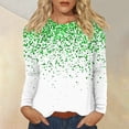 thumbnail image 2 of BDPORKAS St Patrick's Day Shirts for Women Lucky Irish Shamrock Long Sleeve Paddy's Day T-Shirts Graphic Tees Tops, 2 of 5