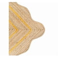 thumbnail image 5 of Wave Scalloped Natural Jute Rug, Handmade Boho Farmhouse Braided Eco-Friendly Indoor Carpet for Living Room, Bedroom, Hallway, Yellow, 4 X 6 FT, 5 of 5