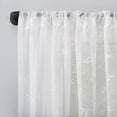 thumbnail image 2 of No. 918 Delia Embroidered Floral Sheer Rod Pocket Curtain Panel, 50"x84", Ivory, 2 of 5