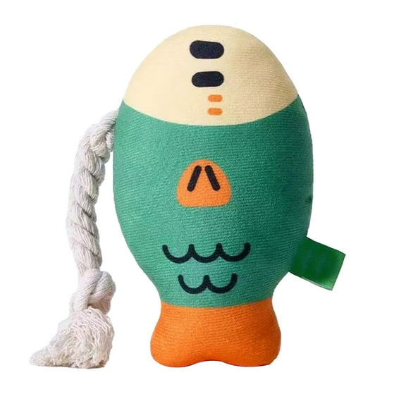 Squeaky Plush Fish Dog Toy, Chew Resistant Pet Toy with Sound, for Small Medium Pets, Biting Relief and Fun, Machine Washable