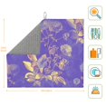 thumbnail image 3 of YFYANG Absorbent Dish Drying Mat for Kitchen, Reusable Purple Vintage Floral Pattern Microfiber Dish Mat, 16 x 18 inch, 3 of 9