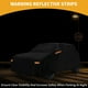thumbnail image 3 of Cubierta de coche a prueba de agua Unique Bargains para Mini Cooper 4DR, protección contra sol y lluvia, cubierta exterior de película de aluminio negra con tiras reflectantes., 3 of 5