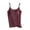 Wine, variant on Staron Women's Camisole Tank Top with Built-in Bra Adjustable Strapless Yoga Sports Bra Round Neck Sleeveless Casual Comfy Stretchy Sequin, Brown 3XL