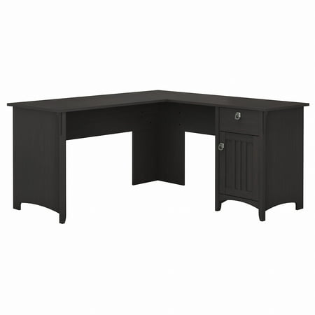 UPC: 0042976076634 | Bush Furniture Salinas 60  L Shaped Desk with Storage  Vintage Black