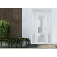 thumbnail image 3 of Front Exterior Prehung Metal-Plastic Door Frosted Glass / Manux 8102 White Silk / 2 Side and Top Window / Office Commercial and Residential Doors Entrance Patio Garage 64" x 94" Left-hand Inswing, 3 of 6