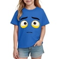 thumbnail image 4 of Cute Short Sleeve Tops for Women Solid Color Expression Print Casual T Shirt 1 Pc, 4 of 7