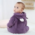 thumbnail image 5 of Baby Onesies Jumpsuit Hooded Long Sleeve Fleece Rompers, 5 of 7