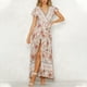 thumbnail image 4 of Vestido Bohemio Floral Vestido Largo Con Abertura Lateral Vestido de Verano Vestido de Verano Con Cuello en V Para Mujer Vestido de Vacaciones Con Estampado Floral Bohemio de Playa Odeerbi  ODB115570, 4 of 7