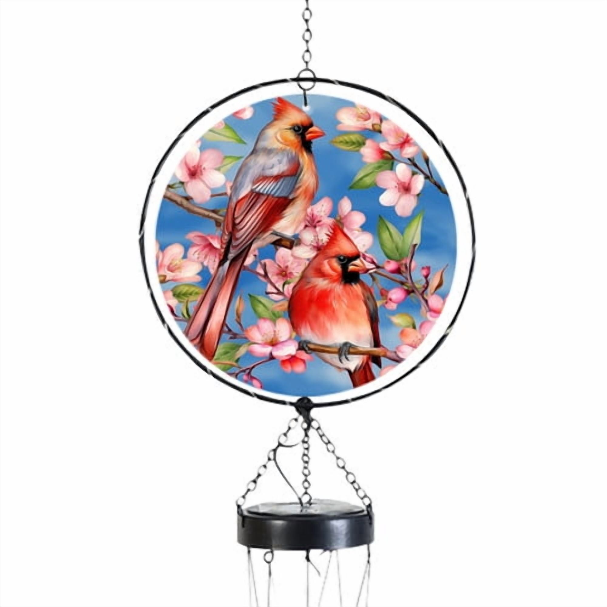 Briarwood Lane Cherry Blossom Cardinal Illuminated Wind Chime