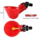 thumbnail image 3 of Bebedero para pollos, 5 uds., para gallinas, bebederos para pollitos, tazas automáticas, pollo, acero inoxidable, agua, tetinas laterales horizontales, pollo, aves de corral, bebedero para conejos (tazón de agua con tornillo fijo) Rojo Verde MX-0126977FYD, 3 of 5