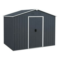 Yardi Yarda Outside Storage Shed with Lock Air Window, Shed with Durable Construction, Gray