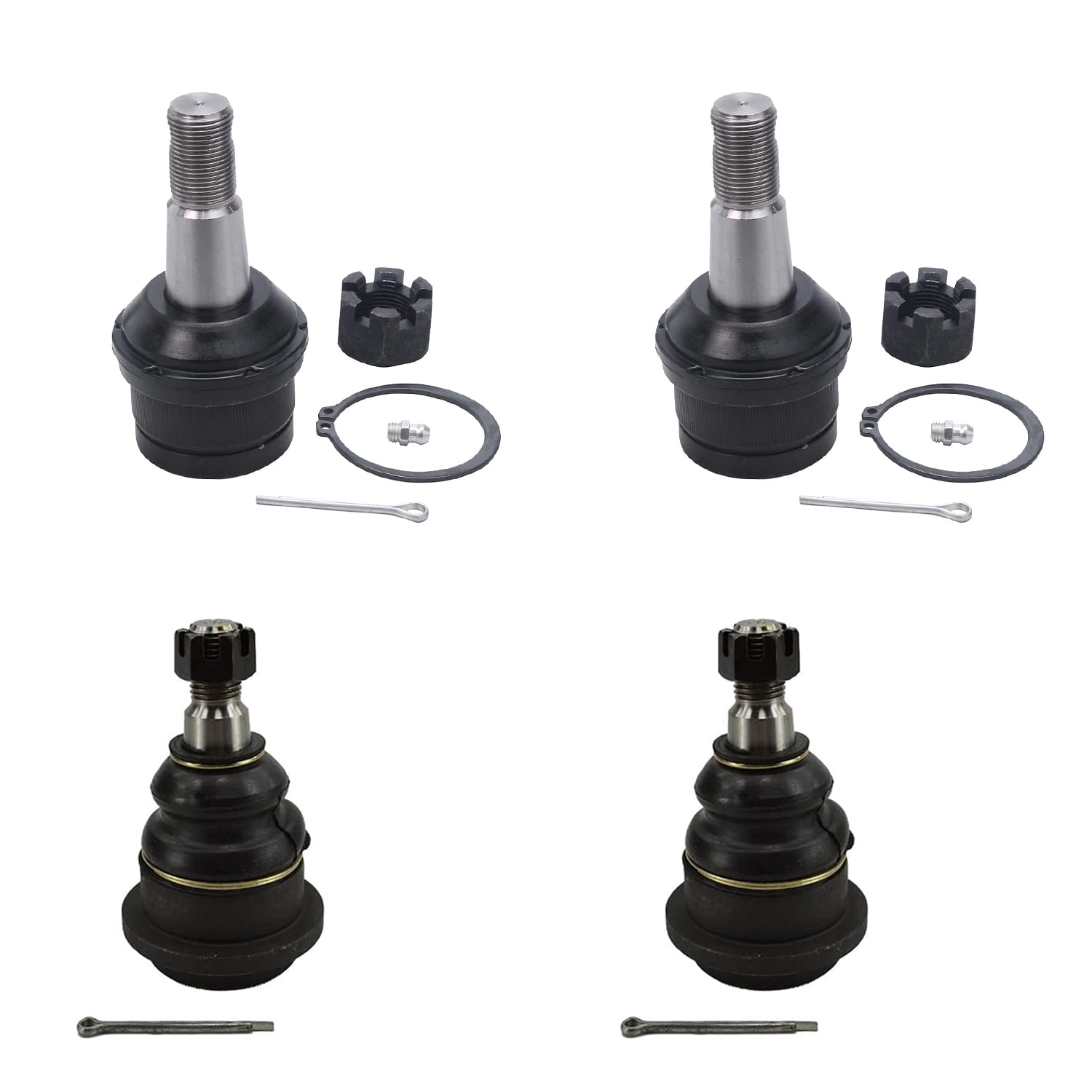 Detroit Axle - Front End 14pc Suspension Kit for 2WD 94-99 Dodge Ram 2500 3500, 4 Ball Joints 2 Sway Bars 4 Tie Rods 1 Pitman Arm 1 Idler Arm 2 Adjusting Sleeves Replacement 1995 1996 1997 1998