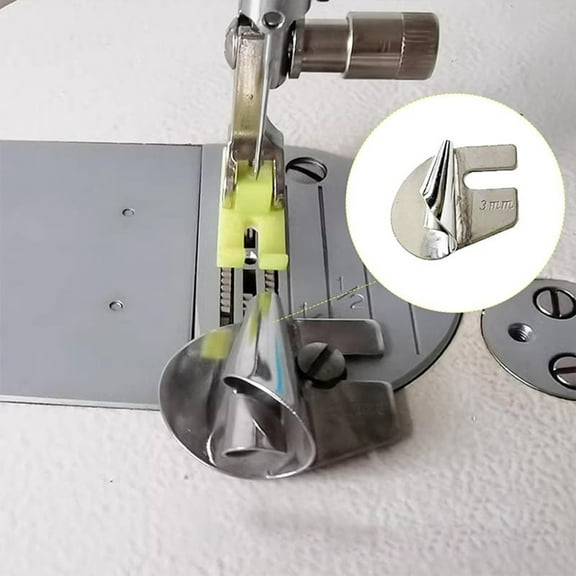 Universal Sewing Rolled Hemmer Foot Set 3 10mm Wide Rolled Hem Pressure Foot Sewing Machine Presser Foot Hemmer Foot Home Industrial Curved Scroll Hemmer Foot