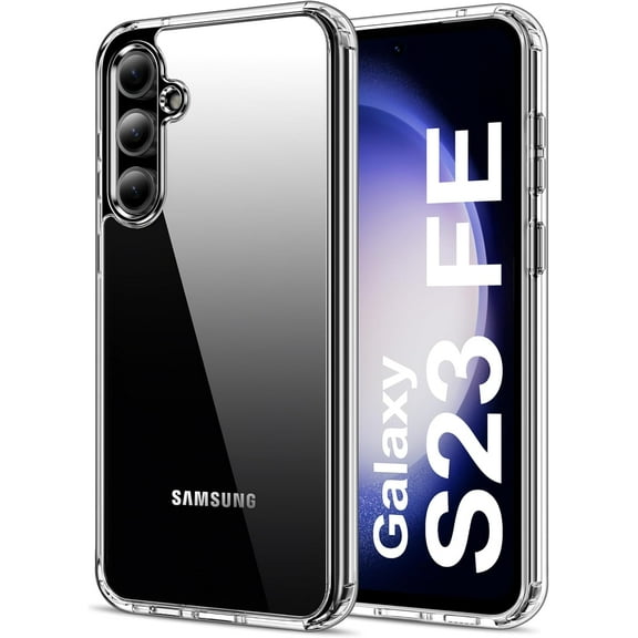 for Samsung Galaxy S23 FE Case Clear [Anti-Yellowing] Anti-Scratch Transparent Hard Back and Soft Edge [Military Grade Drop Protection] Shockproof Phone Cover - Crystal Clear