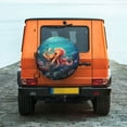 thumbnail image 6 of Sikiie Underwater Plant Octopus PVC Leather Spare Tire Wheel Cover Spare Tire Cover, for Car Truck SUV Camper Trailer Universal Fit(14-17in)-17 inch, 6 of 6