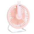 thumbnail image 2 of Mini ventilador USB ajustable, ventiladores eléctricos silenciosos de escritorio con luz nocturna para oficina (rosa), 1 ud., 2 of 8