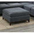 thumbnail image 4 of Living Room Furniture Ash Gray Chenille Fabric 6pcs Sectional Sofa Set Contemporary Cushion Couch Ottoman Wedge Chairs, 4 of 7