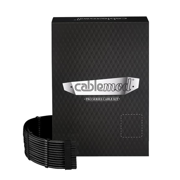 CableMod RT-Series Pro ModMesh Sleeved 12VHPWR StealthSense Dual Cable Kit for ASUS/Seasonic/Phanteks (Black)
