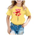 thumbnail image 3 of Hiijoy Little Girls Valentine's Day T Shirt Short Sleeve Graphic T-Shirt, Sizes 3-13, 3 of 3