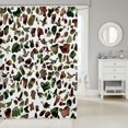 thumbnail image 2 of Manfei Abstract Duck Camo Shower Curtain 72Wx72L, Countryside Camouflage Shower Curtain 72Wx72L, White Green, 2 of 5