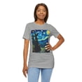 thumbnail image 6 of Unisex Van Gogh Starry Night Halloween Witch Cotton Shirt, 6 of 7