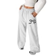 thumbnail image 2 of XEGLSBU Girls Sweatpants Size 6X-7 Girls Bow Drawstring Pants Lightweight Straight Leg Athletic Casual Comfortable Soft Joggers for Play and Relaxation White Size 8-9 Years, 2 of 3