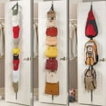 thumbnail image 4 of Over Door Straps Hanger 8 Hooks Adjustable Hat Bag Clothes Coat Rack Organizer, 4 of 5