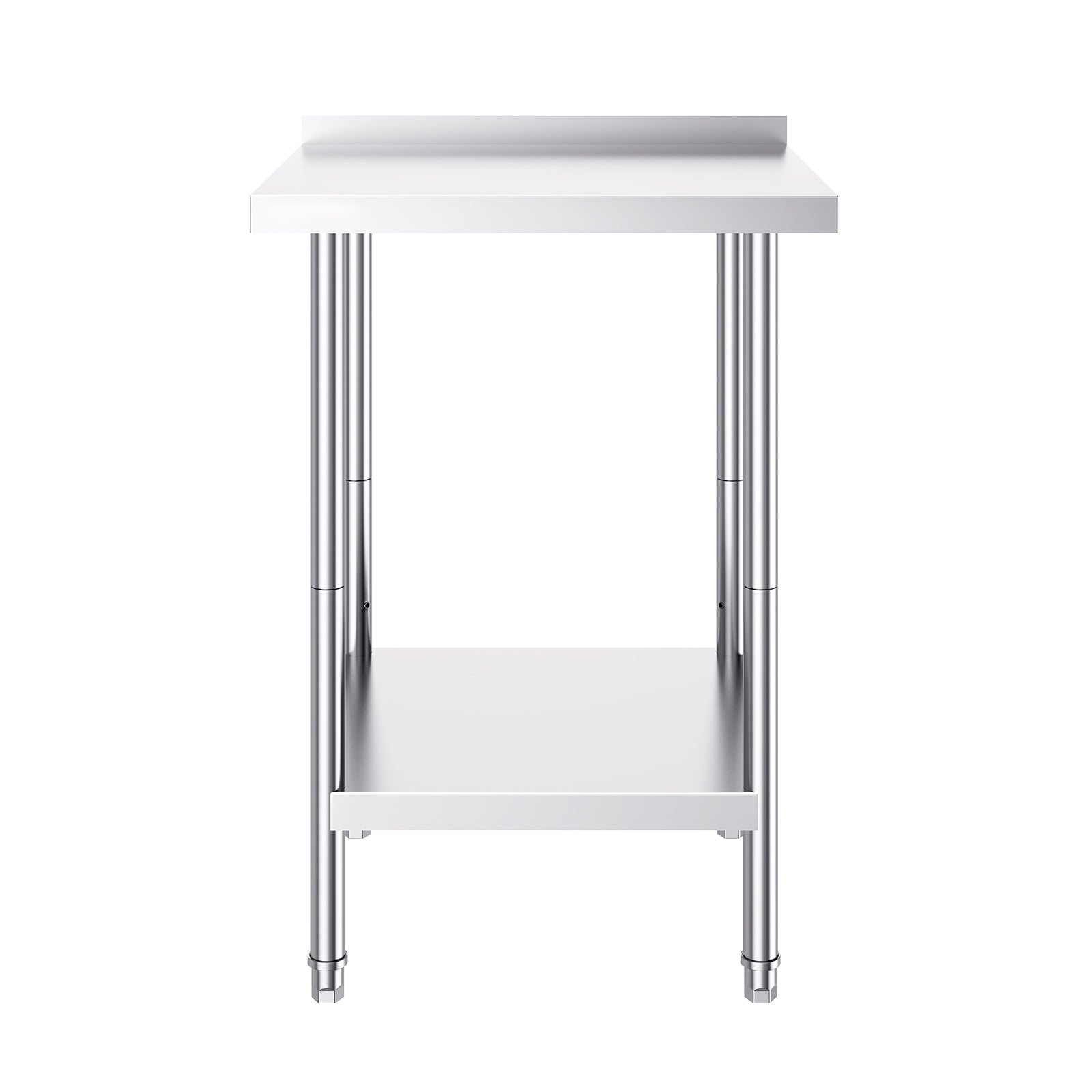 KFFKFF 24x24x36-Inch Metal Food Preparation Table, Durable Stainless Steel Work Table, Adjustable Height, Ideal for Restaurants, Homes, and Hotels