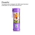 thumbnail image 4 of Billuyoard Exprimidor eléctrico de frutas y verduras, licuadora de velocidad rápida, taza para viajar, senderismo, Fitness, batidora de leche Electrodomésticos Púrpura, 4 of 6