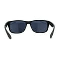 thumbnail image 4 of Locs Mens Woodgrain Arm Rectangular Sport Horn Rim Sunglasses Brown Wood Black, 4 of 4