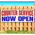 thumbnail image 1 of Counter Service Now Open 13 oz Vinyl Banner With Metal Grommets, 1 of 4
