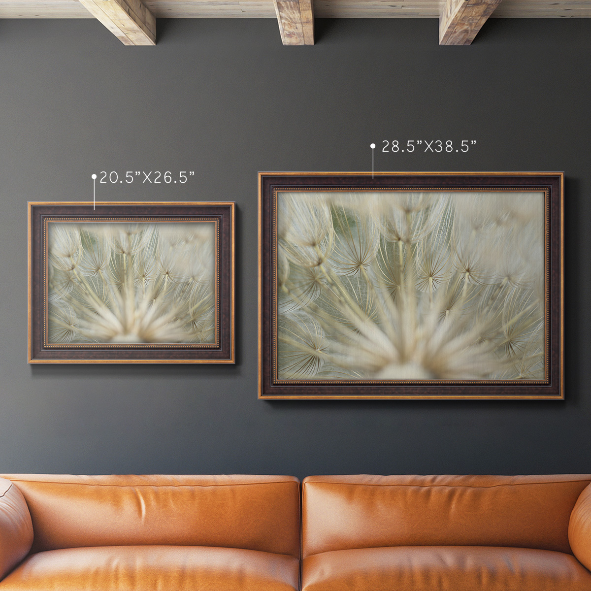Macro Dandelion IV Premium Framed Canvas- Ready to Hang